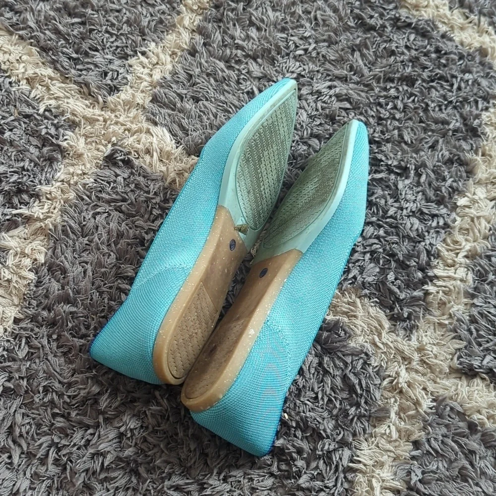 Rothy's Island Blue Pointed Toe Flat Size Women's 10